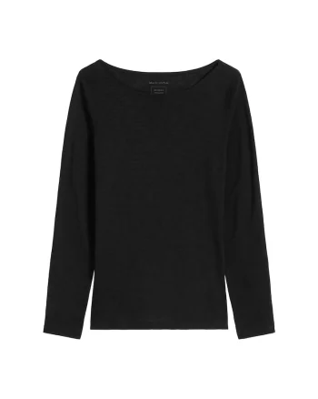 Bluza slim-fit din bumbac organic, Negru