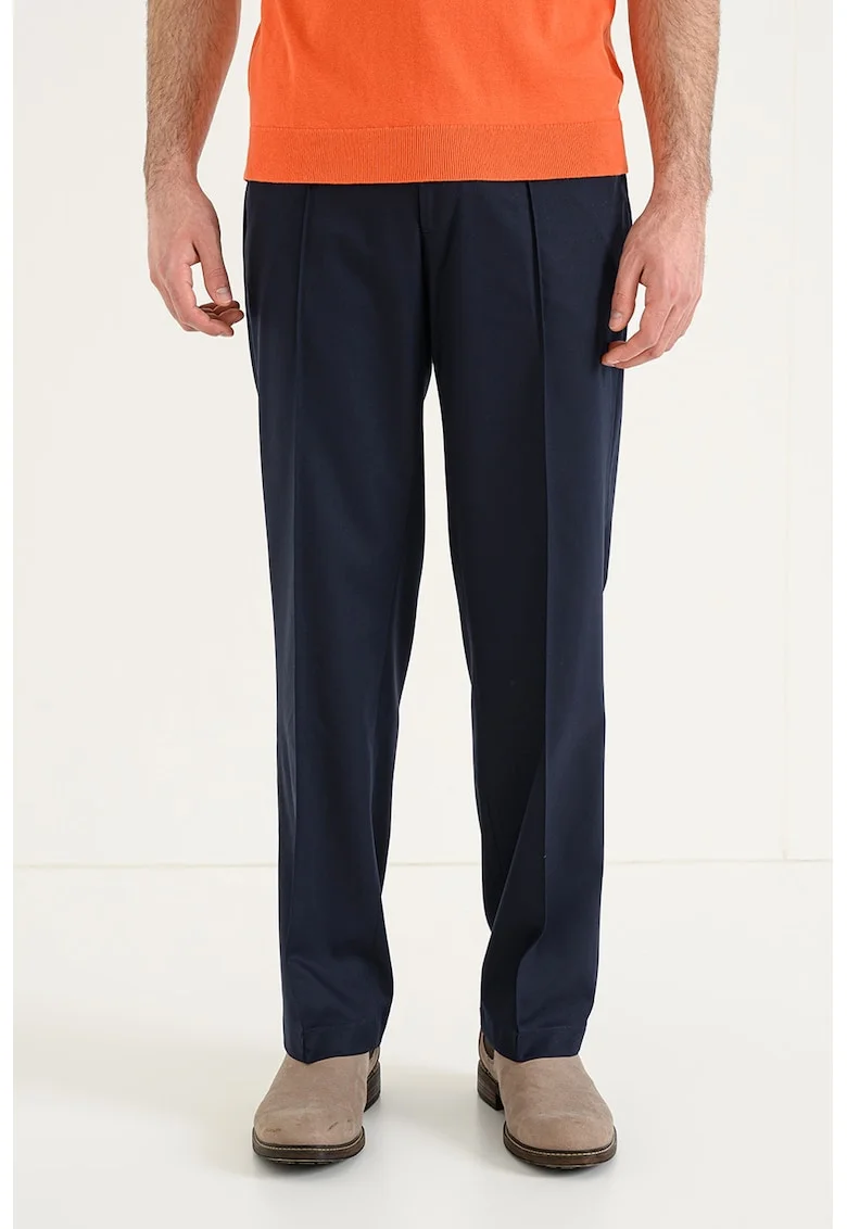 Pantaloi Chino cu croiala dreapta Denton, Bleumarin