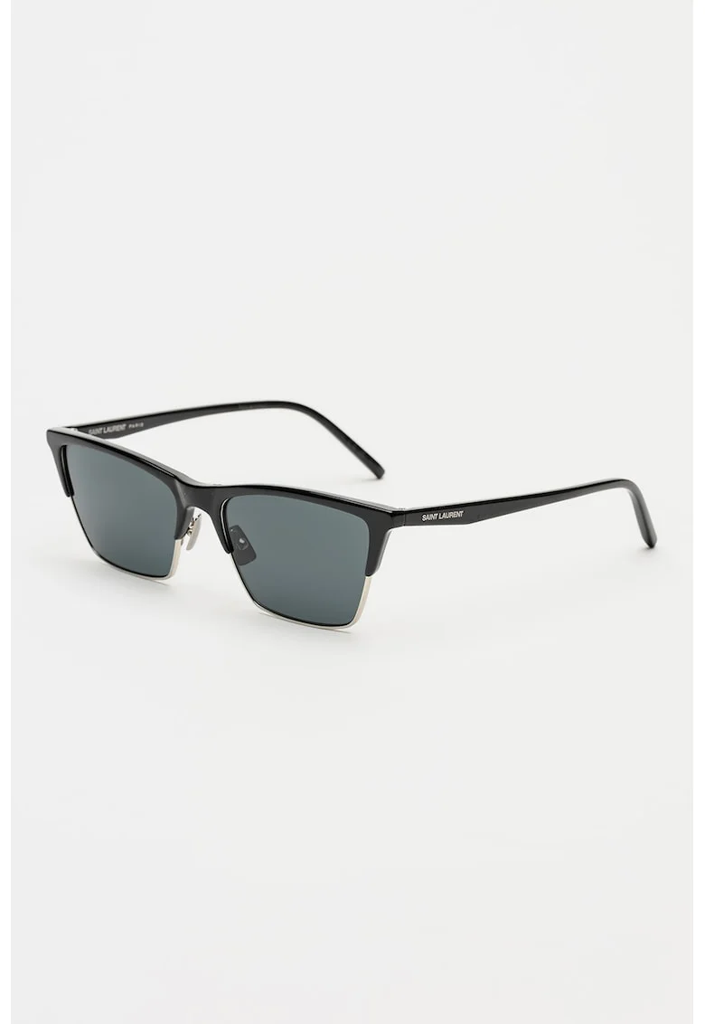 Ochelari de soare Clubmaster, Negru/Argintiu