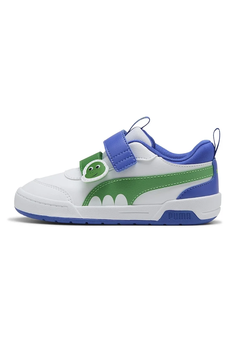 Pantofi sport Multiflex 2 Dino V cu velcro, Alb/Albastru safir/Verde mar