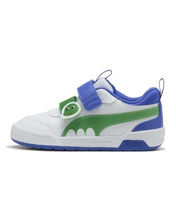 Pantofi sport Multiflex 2 Dino V cu velcro, Alb/Albastru safir/Verde mar