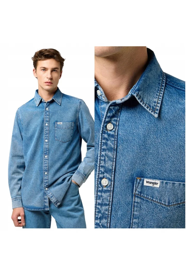 Camasa Barbati,  1 Pkt Shirt, Regular Fit, Cu Cu Nasturi, vdsafDesign Clasic, Maneci Lungi, Bumbac, Albastru, Albastru
