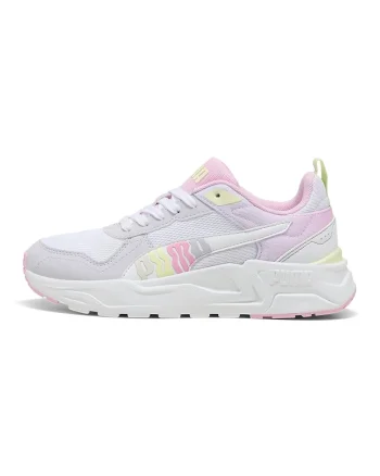 Pantofi sport Trinity 2 de plasa cu imprimeu logo, Alb/Roz deschis/Lila pal