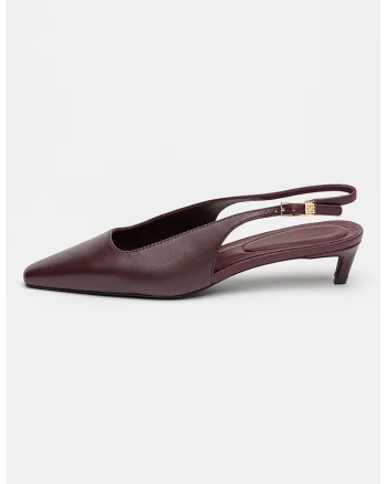 Pantofi slingback din piele, Violet tyrian