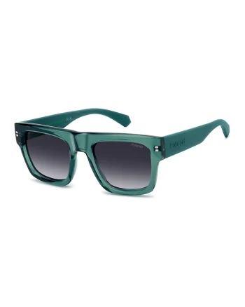 Ochelari de soare polarizati cu detaliu cu logo discret, Verde inchis