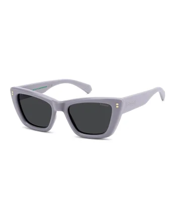 Ochelari de soare cat-eye cu lentile polarizate, Violet prafuit