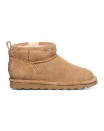 Ghete pull-on de piele intoarsa, Maro camel