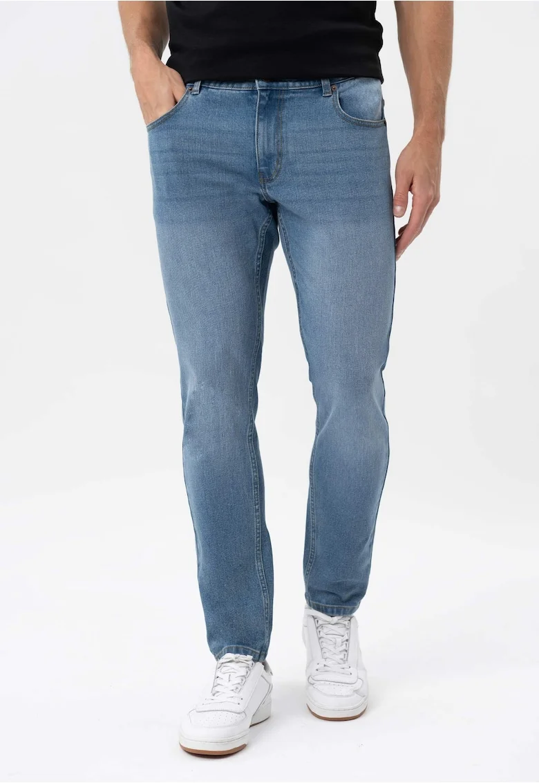 Blugi barbati, Slim Fit, 5 buzunare,  D-Dexter 53, albastru, Albastru