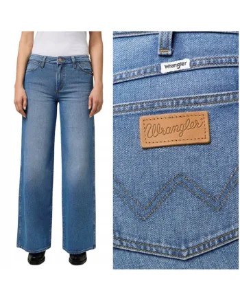 Blugi Dama,  World Wide 661, Flared Jeans, Talie Medie, 5 Buzunare, Fermoar, Lungi, Bumbac, W29-L32 US, Albastru