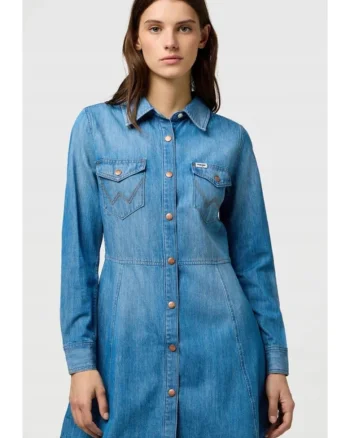 Rochie  albastru, bumbac, Albastru