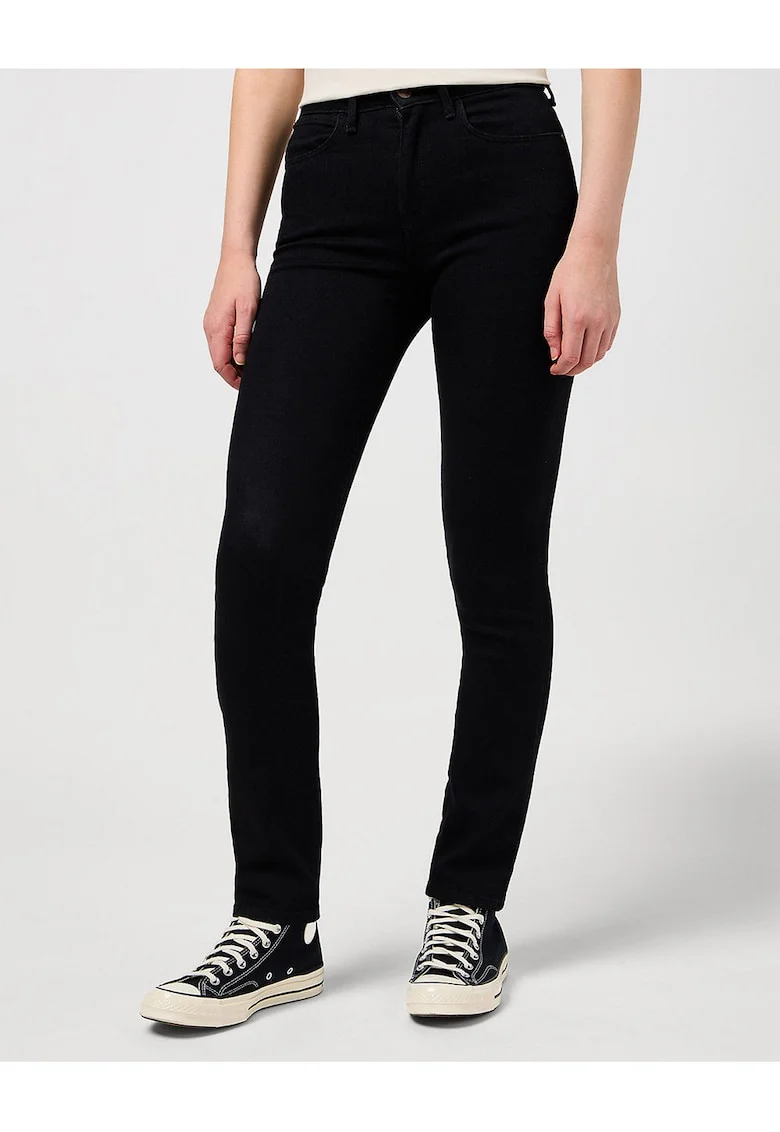 Blugi dama  slim, negru, bumbac, Negru