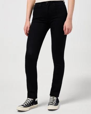 Blugi dama  slim, negru, bumbac, Negru