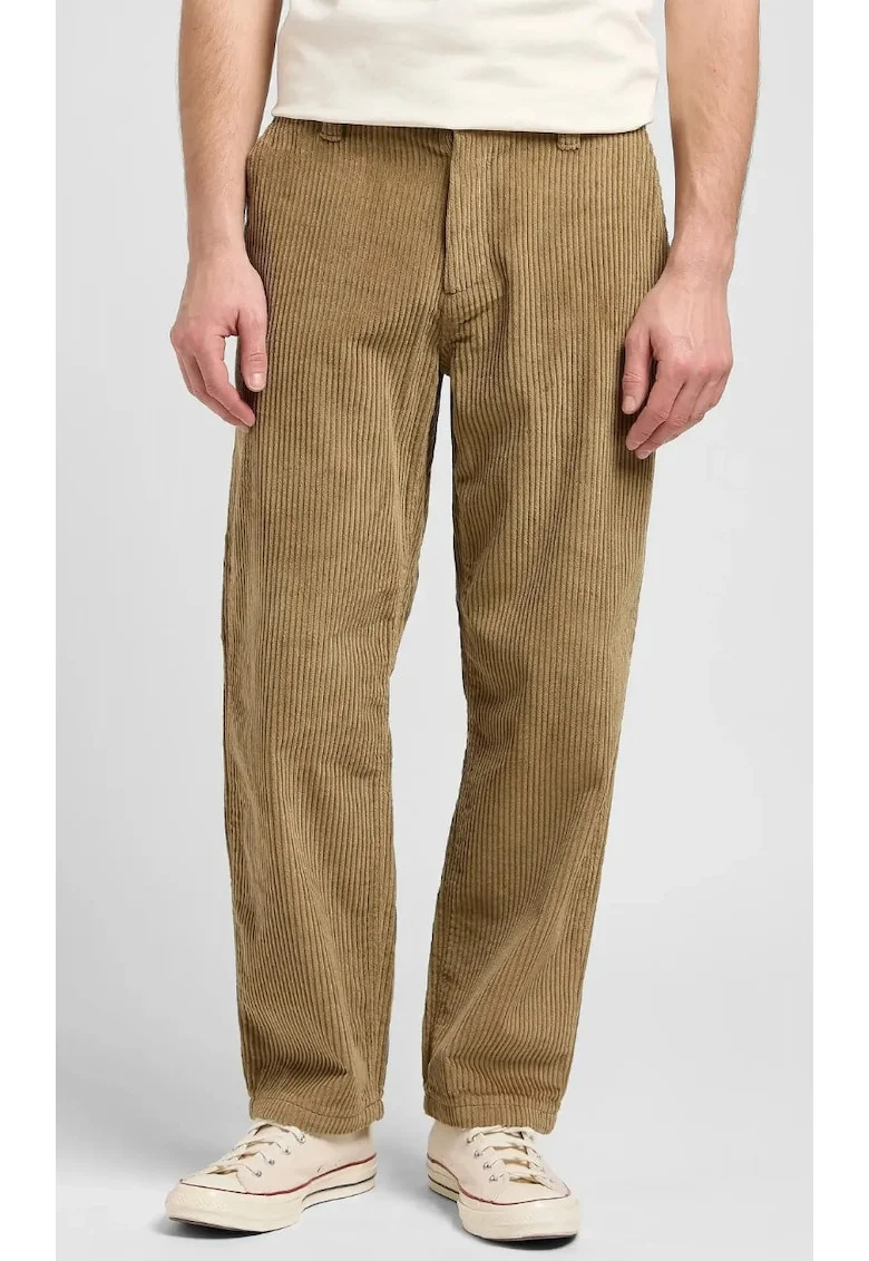 Pantaloni chino barbati  talie inalta, bumbac, bej