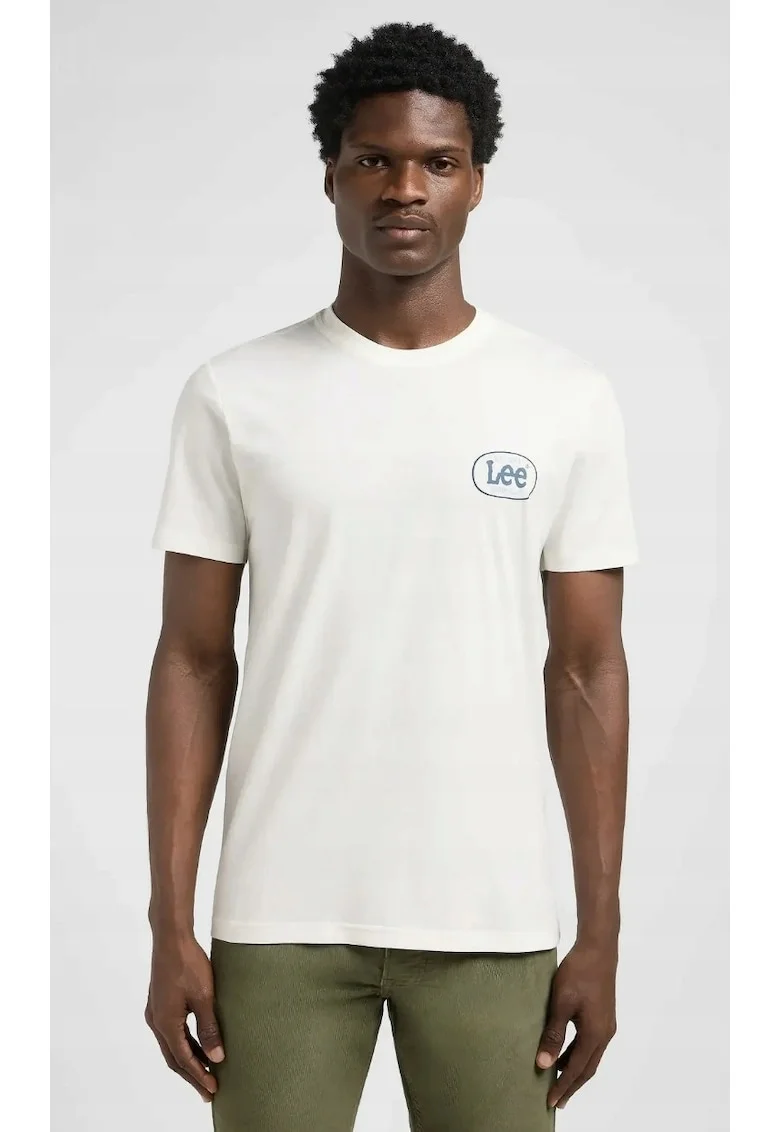 Tricou barbati  REGULAR SMALL LOGO TEE bumbac 100%, Alb