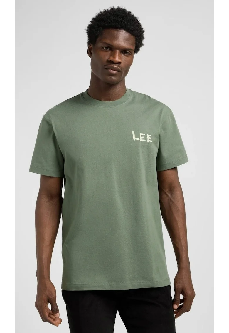 Tricou barbati,  ELEVATED LOGO TEE, bumbac 100%, verde, Verde