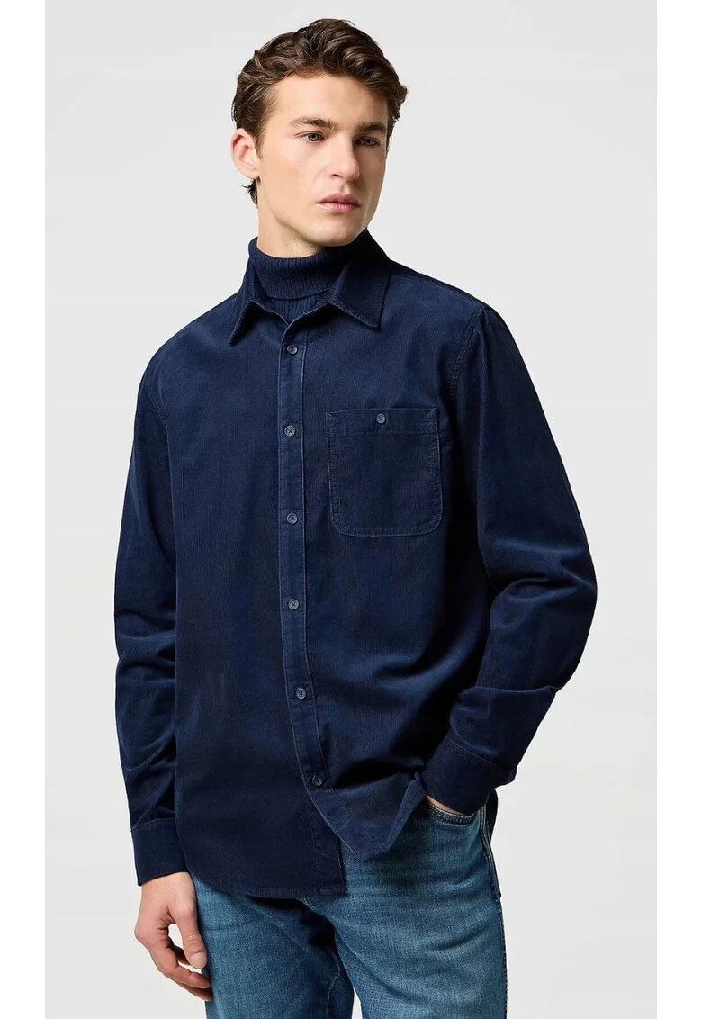 Camasa barbati,  regular fit, bleumarin, bumbac
