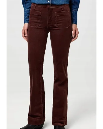 Pantaloni dama  Flare 623, evazati, material catifelat