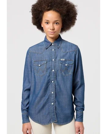 Camasa  Heritage, denim, croiala regulata, albastru inchis, 100% lyocell, Albastru