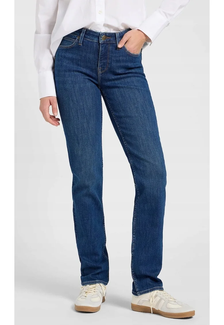 Blugi dama,  regular fit, albastru, bumbac/poliester