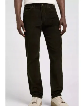 Pantaloni barbati,  Slim Fit, confortabili, verde, bumbac