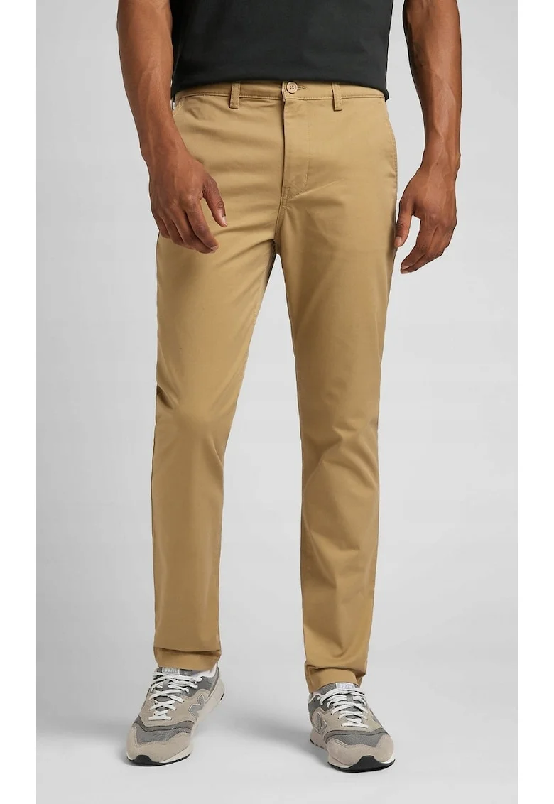 Pantaloni barbati,  Chino, conici, bumbac cu elastan, bej