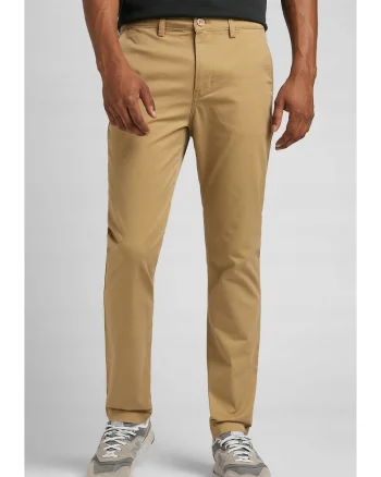 Pantaloni barbati,  Chino, conici, bumbac cu elastan, bej