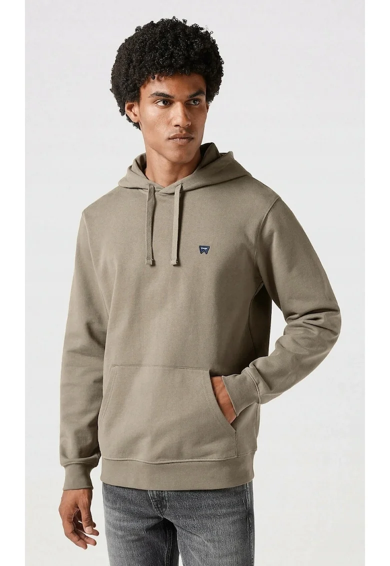 Hanorac barbati  Solid Hoodie, regular fit, bej, bumbac 100%,
