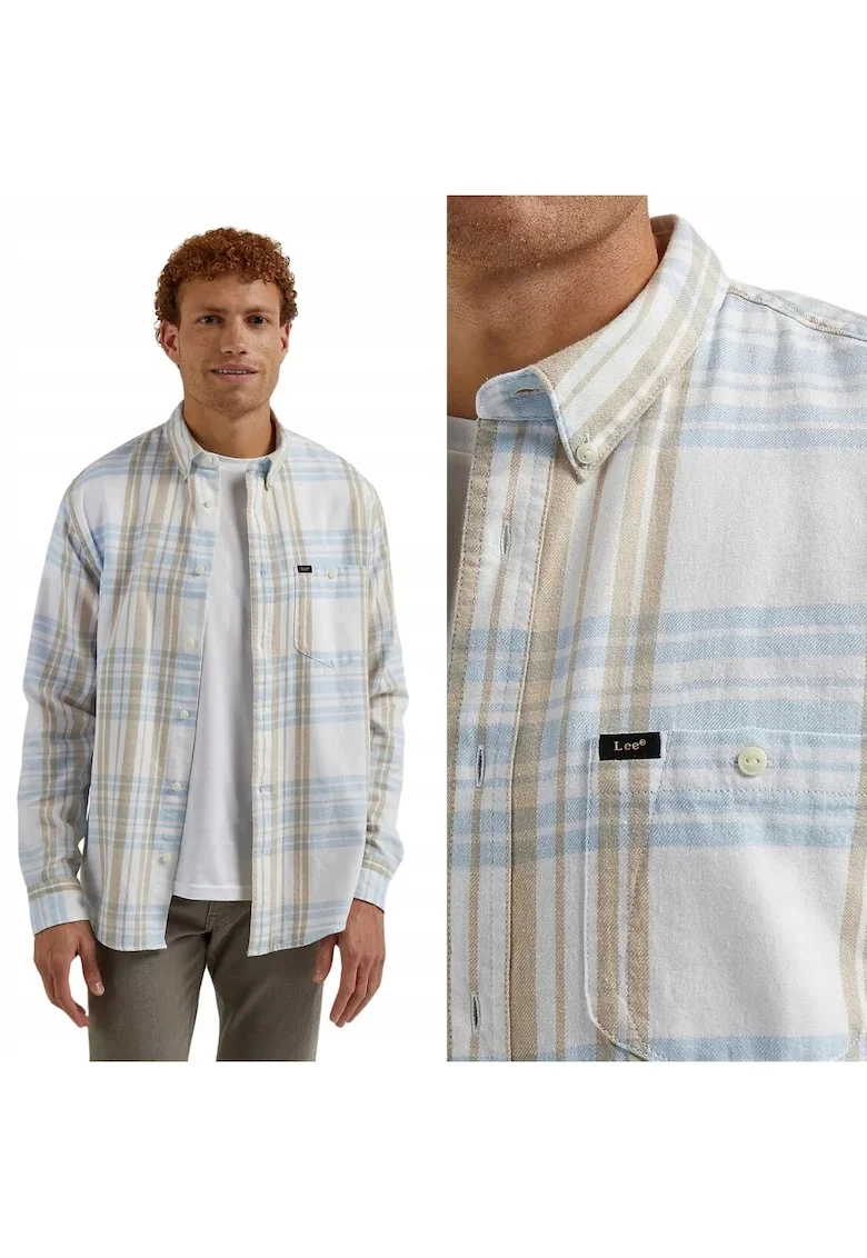 RIVETED SHIRT Blue Sky CAMASA LARGA IN CAROURI RELAXED FIT S
