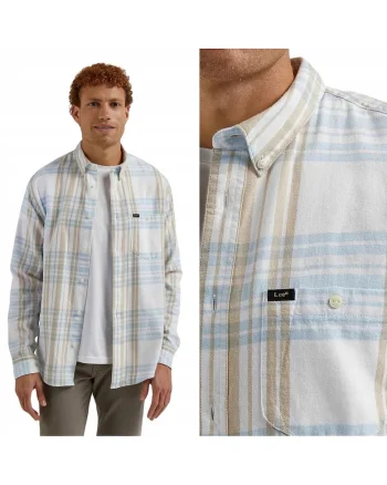 RIVETED SHIRT Blue Sky CAMASA LARGA IN CAROURI RELAXED FIT S