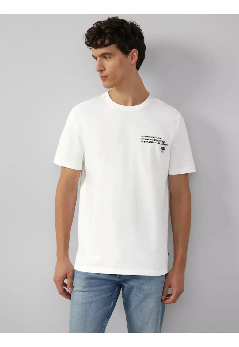 Tricou barbati la baza gatului, Regular fit, cu imprimeu Ford®, Alb, Alb
