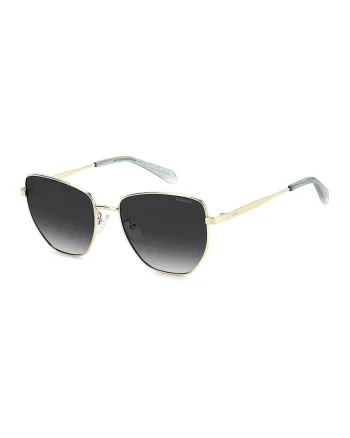 Ochelari de soare cat-eye polarizati, Auriu/Verde deschis