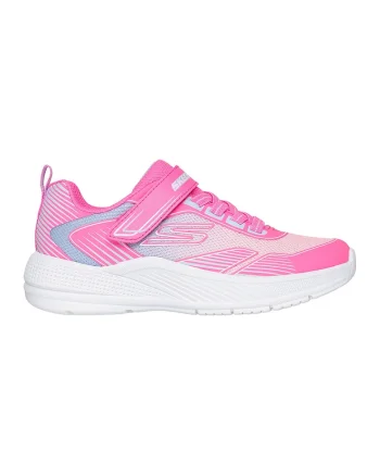 Pantofi sport de plasa si piele ecologica Microspec Advance Oasis, Roz aprins/Piersica/Albastru azur