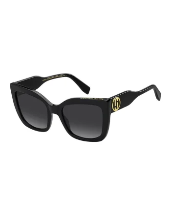 Ochelari de soare cat-eye cu lentile in degrade, Auriu/Negru