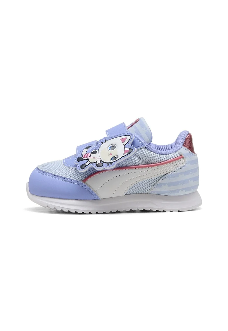 Pantofi sport R78 Lightwind GABBY'S DOLLHOUSE cu velcro, Alb/Albastru lavanda/Rosu inchis/Albastru azur