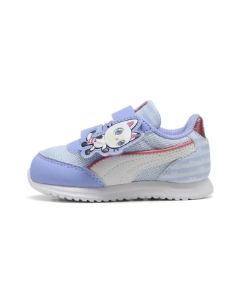 Pantofi sport R78 Lightwind GABBY'S DOLLHOUSE cu velcro, Alb/Albastru lavanda/Rosu inchis/Albastru azur