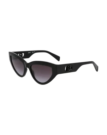 Ochelari de soare cat-eye cu lentile in degrade, Negru