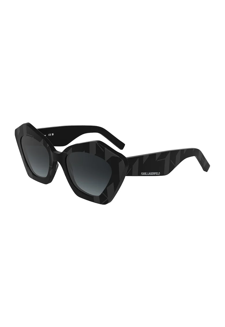 Ochelari de soare cat-eye cu lentile in degrade, Negru