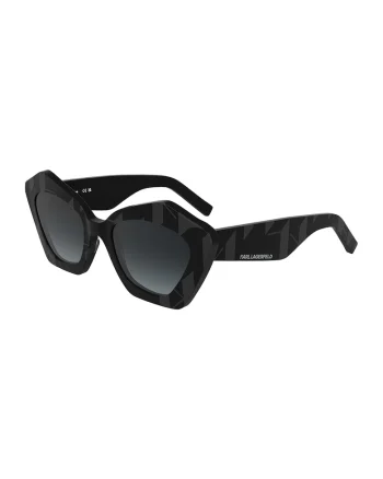 Ochelari de soare cat-eye cu lentile in degrade, Negru