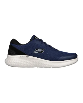 Pantofi sport cu amortizare si detalii peliculizate Skech-Lite Pro - Clear Rush, Bleumarin
