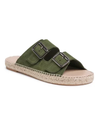 Papuci barbati,  Piele naturala, 34858, Verde