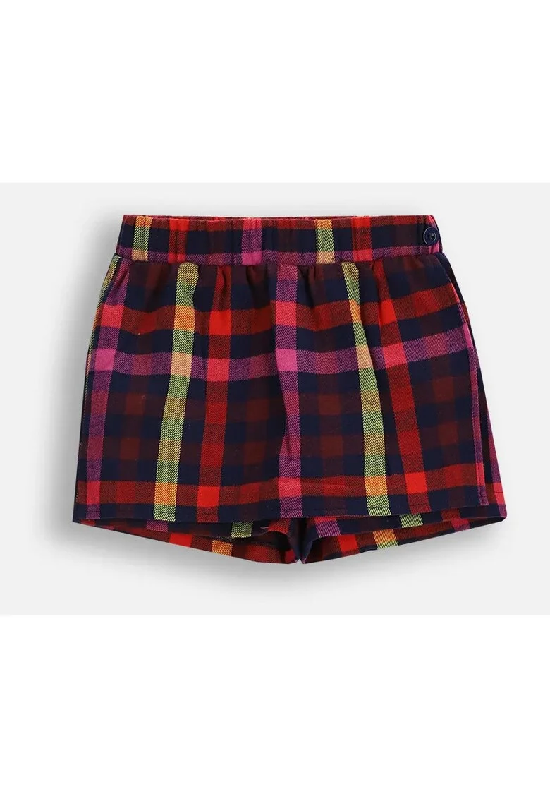 Fusta-pantalon cu imprimeu in carouri