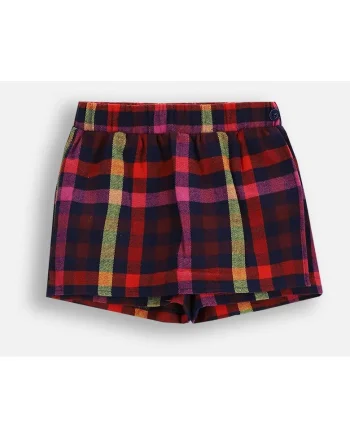 Fusta-pantalon cu imprimeu in carouri