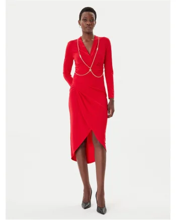 Rochie de cocktail,  rosu, fabrica usoara