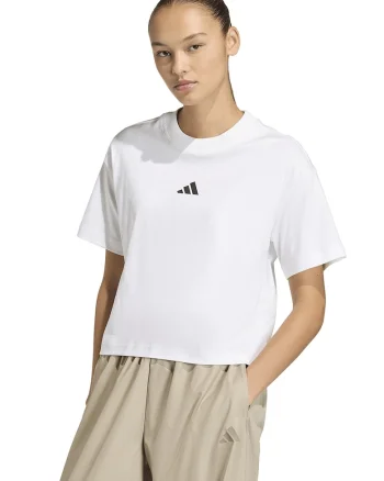 Tricou lejer din bumbac cu logo discret, Negru stins/Alb optic
