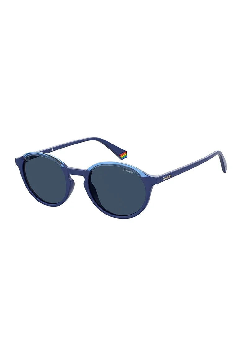 Ochelari de soare rotunzi unisex, polarizati, Albastru inchis