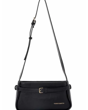 Geanta din piele cu fermoardwqfwq, Negru, 14 x 25 x 6.5 CM