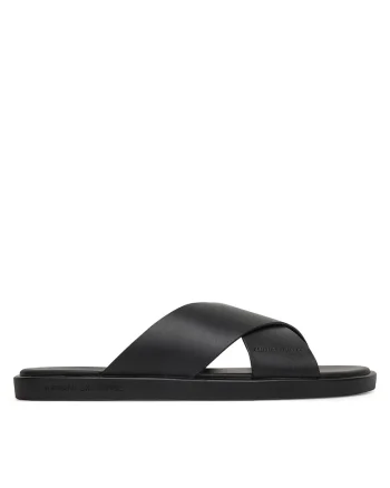 Slapi barbat,  piele ecologica, negru