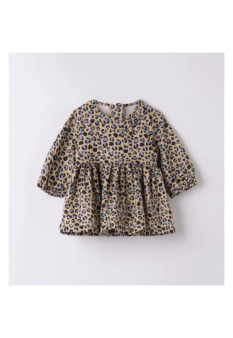 Rochie animal print pentru bebe fetite,  3.7749TI23, Bej/Albastru