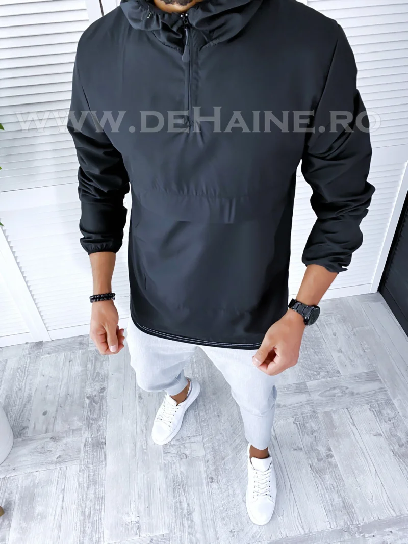 Jacheta barbati de toamna neagra din fas subtire B2370 O1-4.3