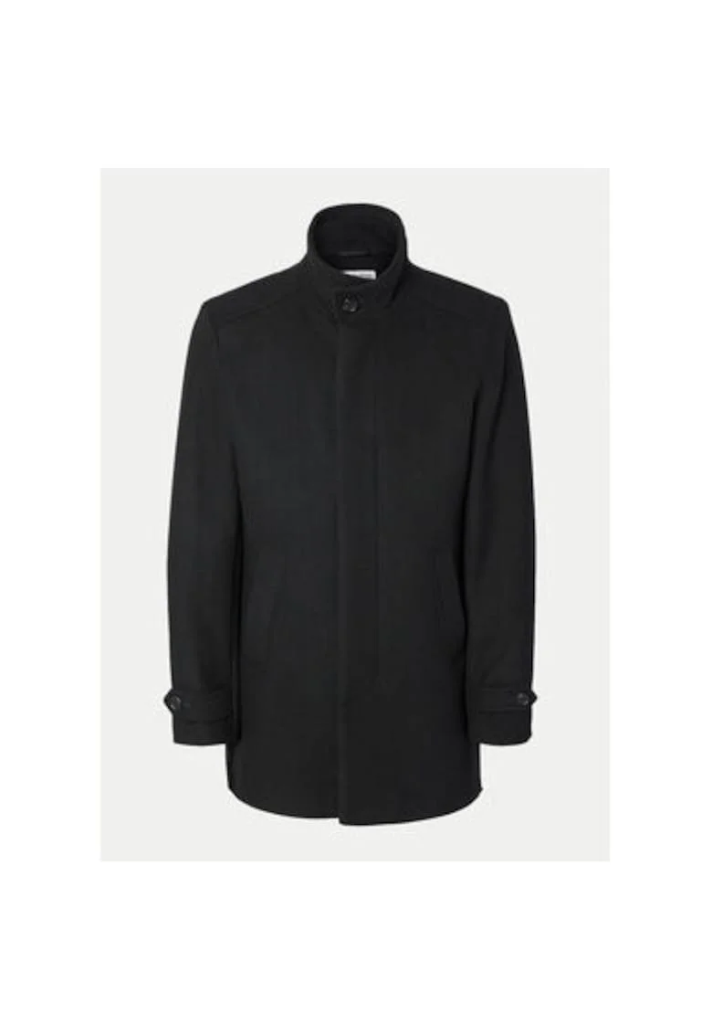 Palton barbati,  304512162, Lana/Poliester reciclat, Negru